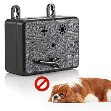 Imagem de brapezie Dispositivo de controle de dissuasores anti-latido sônico, dissuasor ultrassônico para latidos de cães, mini repelente sônico de alcance de 1,5 m, silenciador de ultrassom sem latido de controle de segurança para cães