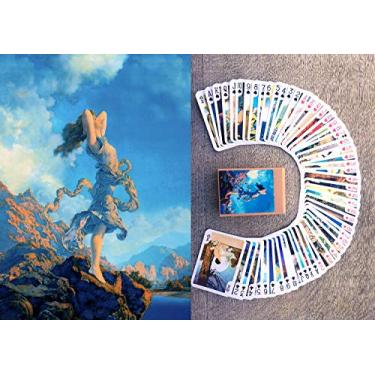 Imagem de Maxfield Parrish Baralho (54 cartas de pôquer todas diferentes) Arte vintage ofegante