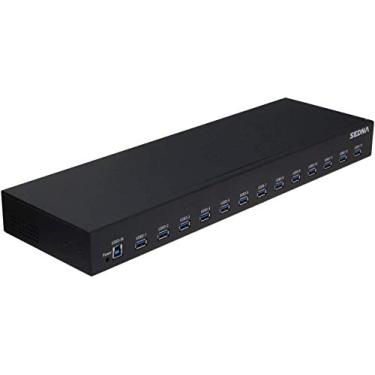 Imagem de SEDNA - Montagem em rack 1U de 19 polegadas, 1 U, 13 portas USB 3.2 Gen I Hub (5 Gbps) - com adaptador CA/CC 5V 10A