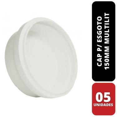 Imagem de Kit C/ 5 CAP P/ Esgoto 150mm Multilit