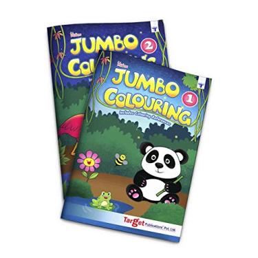Imagem de Conjunto de livros criativos para colorir Blossom Jumbo para crianças | 3 a 7 anos | Melhor presente para crianças para desenhar, colorir e pintar com guia de referência de cores | Nível 1 e 2 -
