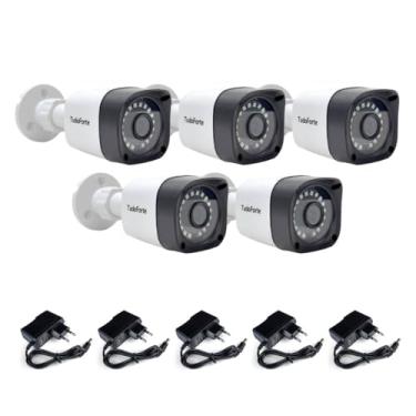 Imagem de 5 Câmeras de Segurança 2mp 20m Infravermelho 1080p Full Hd TF + Fonte
