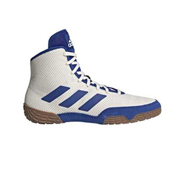 Imagem de adidas Tênis de luta masculino Tech Fall 2.0, Branco/Azul royal/Goma, 16