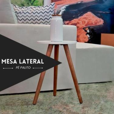 Imagem de Mesa De Canto Lateral de Apoio Para Sala Quarto Decorativa - Kelan, Pr