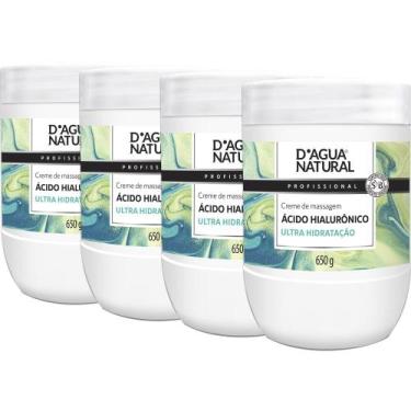 Imagem de 4 Creme Massagem Acido Hialuronico Anti-Idade Dagua Natural - D'Água N