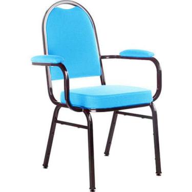 Imagem de Cadeira com braços para Auditórios Linha Hotel Azul - Design Office Mó