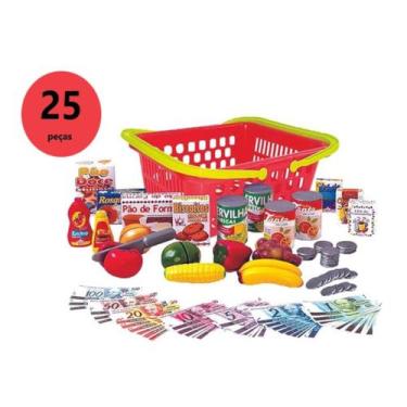 Imagem de Brinquedo Desenvolve Coordenação Motora MinhasCompras25Peças - Big Sta