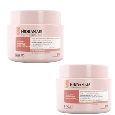 Imagem de kit 2 Creme desodorante Hidramais massagem Hipoalergênico 500g