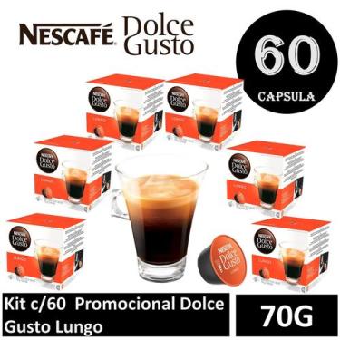 Imagem de Kit c/60 Promocional  Dolce Gusto Lungo 70g - NESCAFE NESTLE