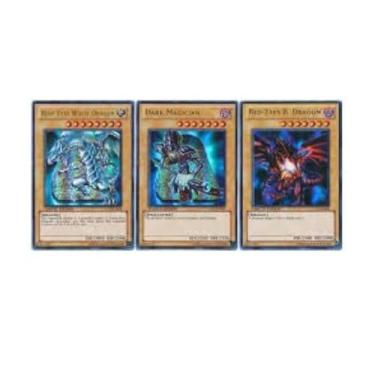 Imagem de PPO Yu Gi Oh!!! Blue Eyes White Dragon! Dark Magician! and Red Eyes B. Dragon 100 Card Lot!!! Rare Cards in Every Order!!
