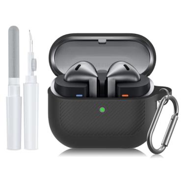 Imagem de Capa de silicone à prova de choque para Samsung Galaxy Buds 3 Pro & Buds 3 - preta