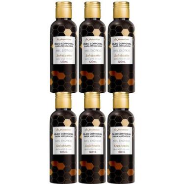 Imagem de Kit 6 Óleo Massagem Corporal Relaxante Beijavel Mel Exotico - Sofistic