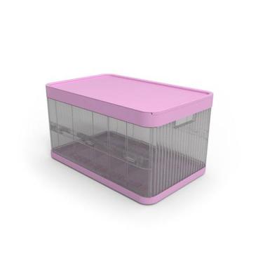 Imagem de Caixa Organizadora Plástica com Tampa Alça e Divisórias Móveis 29 Litr