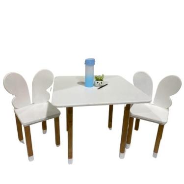 Imagem de Conjunto Mesa Mesinha C/2 Cadeira Infantil Borboleta - Móveis mjl, Bra
