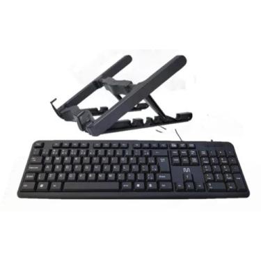 Imagem de Suporte Notebook + Teclado Slim com fio Multilaser Tc065 - Masticmol,M