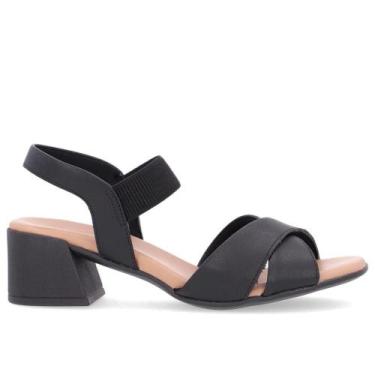 Imagem de Sandalia usaflex salto bloco ref al2002 feminino, 36, Preto
