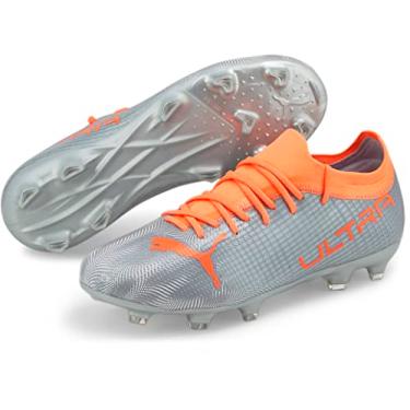 Imagem de PUMA Ultra 2.4 Youth Firm Ground Cleats (us_Footwear_Size_System, Big_Kid, Men, Numeric, Medium, Numeric_2_Point_5) Gray/Orange
