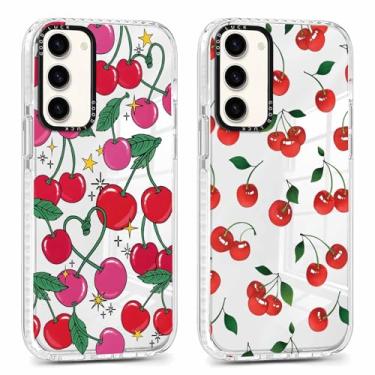 Imagem de RUMDEY Capa para celular Samsung Galaxy S23 5G 6,1 polegadas, com design estético de TPU transparente, capas transparentes de silicone macio fino TPU à prova de choque para mulheres e meninas