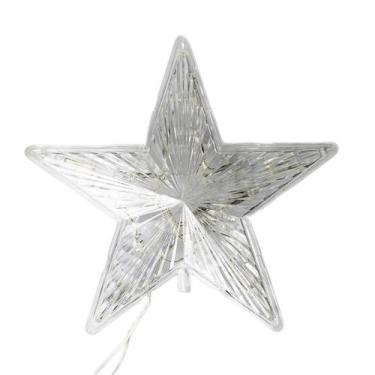 Imagem de Estrela LED Ponteira Para Arvore De Natal Com Tomada - Shopmix