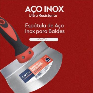 Imagem de Espátula para Balde Lâmina Arredondada P/ Retirada de Textura e Massas