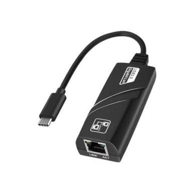 Imagem de Adaptador Placa de Rede USB Tipo C 3.0 Ethernet LAN RJ45 10/100/1000Mb
