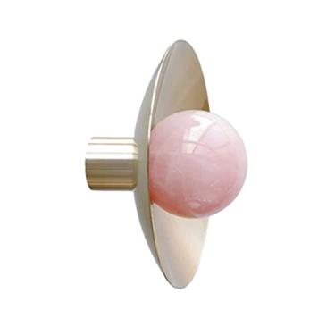 Imagem de Puxador de armário de gaveta de cozinha de latão puxadores de cristal rosa puxadores de armário de hardware 1 peça fangdanwang (cor: C-2333-rosa-G)