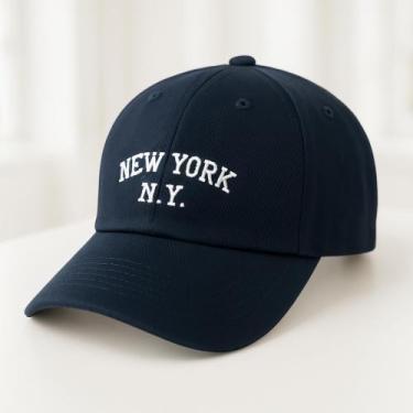 Imagem de Boné NY New York Retro Masculino Aba Curva, Preto