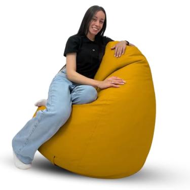 Imagem de Puff Pera Com Enchimento Gigante Eventos Decoração Quarto Sala Almofadão (AMARELO)