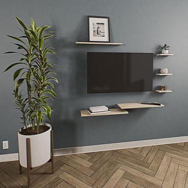 Imagem de Prateleira Madeira Maciça com Suporte Invisível - Pinus - Ômega Suport