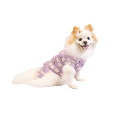 Imagem de Roupa Pet Soft Bouclê Peluciado Ursos Lilás - Luvy Pet, XGG