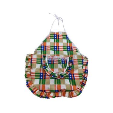 Imagem de Avental Junino 62cm Azul, Rosa ou Xadrez Estilo e Charme - DreamInbox,