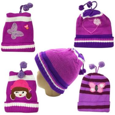 Imagem de Gorro Touca Infantil Baby Bichinhos - R.Pires, Lilás, Unico