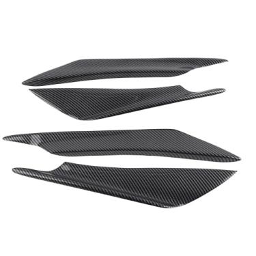 Imagem de Eujgoov Spoilers de para -choques Dianteiros Universais, Barbatanas de Espalhador de Lábios Corporais de 4pcs, Absorver Impactos, Instalação Fácil, Aparência Agressiva, Veículos Popileiros Com