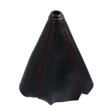 Imagem de Modengzhe 1 peça de capa de manípulo de câmbio de carro, capa de proteção contra poeira de alavanca de câmbio para alça de carro, capa de botão de câmbio de engrenagem de couro PU preto proteção