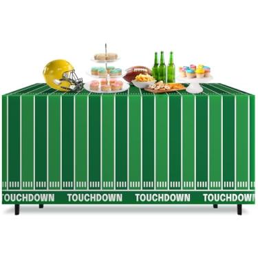 Imagem de Breling Football Party Decorations Disposable Tablecloth 72 x 30 Inch for 6 Foot Rectangle Table Fitted Football Field Plastic Table Cover for Birthday Sports Party Games Decoration