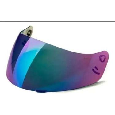 Imagem de Viseira Capacete Ebf E0x / New Spark Iridium Camaleão Fumê, Camaleão
