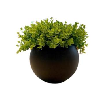 Imagem de Arranjo Completo Com Verdinhos Eucalipto Vaso Preto Sala - La Caza Sto