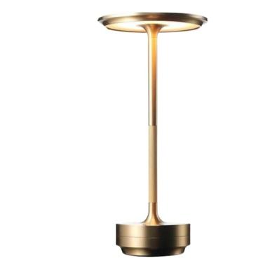 Imagem de Luminária Abajur de Mesa Led Sem Fio Luz Dimerizável Recarregável Decorativo Minimalista Escritório Quarto Sala Restaurante Candeeiro 3 Cores Tippi