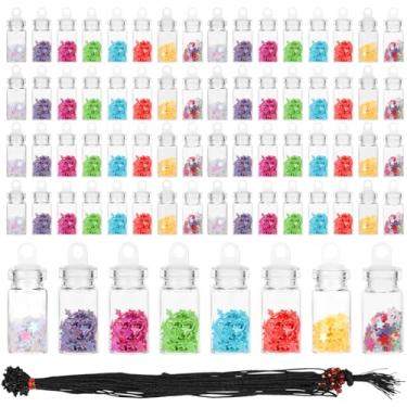 Imagem de Tzdxfgl Kit premium para fazer pulseiras, 56 frascos com contas coloridas, fios