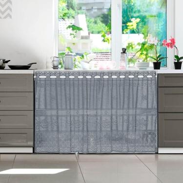 Imagem de Cortina Para Vitrô De Renda Color - Interlar Pistache