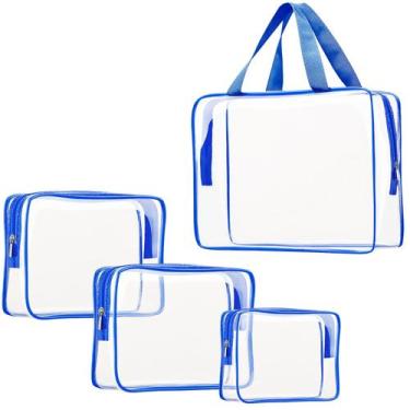 Imagem de Bolsa de higiene de viagem ROYBENS Crystal Clear PVC impermeável