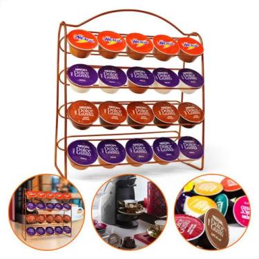 Imagem de Suporte Porta 40 Cápsulas Dolce Gusto Cobre - Magazine Luiza