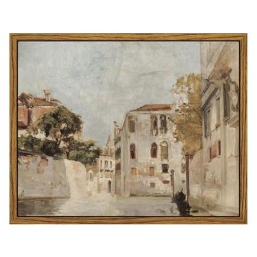 Imagem de Arte de parede em Simsea Venice, pintura de paisagem urbana, 20x25 cm 