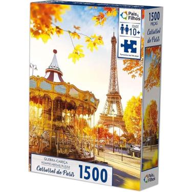 Imagem de Quebra Cabeça 1500 Peças Torre Eiffel Carrossel De Paris - Pais E Filhos 115476