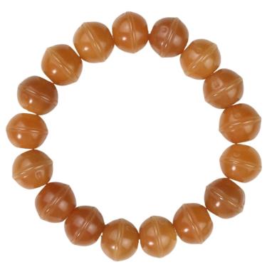 Imagem de Pulseira Bodhizi Beaded Natural de 12 mm e 17 miçangas com escultura em sino