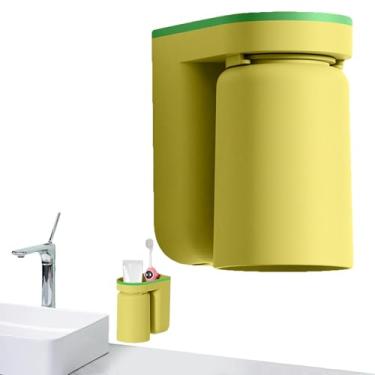 Imagem de Porta escova de dentes para banheiro, Porta escova de dentes para chuveiro | Porta-copos de dente de banheiro adesivo potável | Organizador de acessórios de banheiro montado na parede para pasta de de