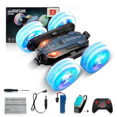 Imagem de Carro de Controle Remoto 2.4GHz com Acrobacias 360°, LED Multicolor e Bateria Recarregável, 25 Minutos de Diversão, para Crianças a Partir de 6 Anos