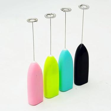 Imagem de Misturador Batedor Elétrico para Claras de Ovos Leite e Café – Cores Sortidas e Prático para Cozinha (KIT 1)