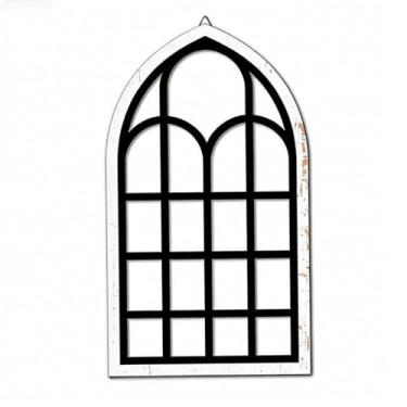 Imagem de predolo Espelho de parede com janela arqueada, estilo minimalista, para decoração de penteadeira e casa, Preto