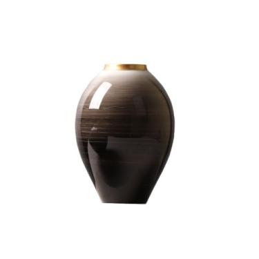 Imagem de Vaso de flores secas nórdicas ornamentos sala de estar casa arranjo de flores vaso de cerâmica vaso de flores (B)